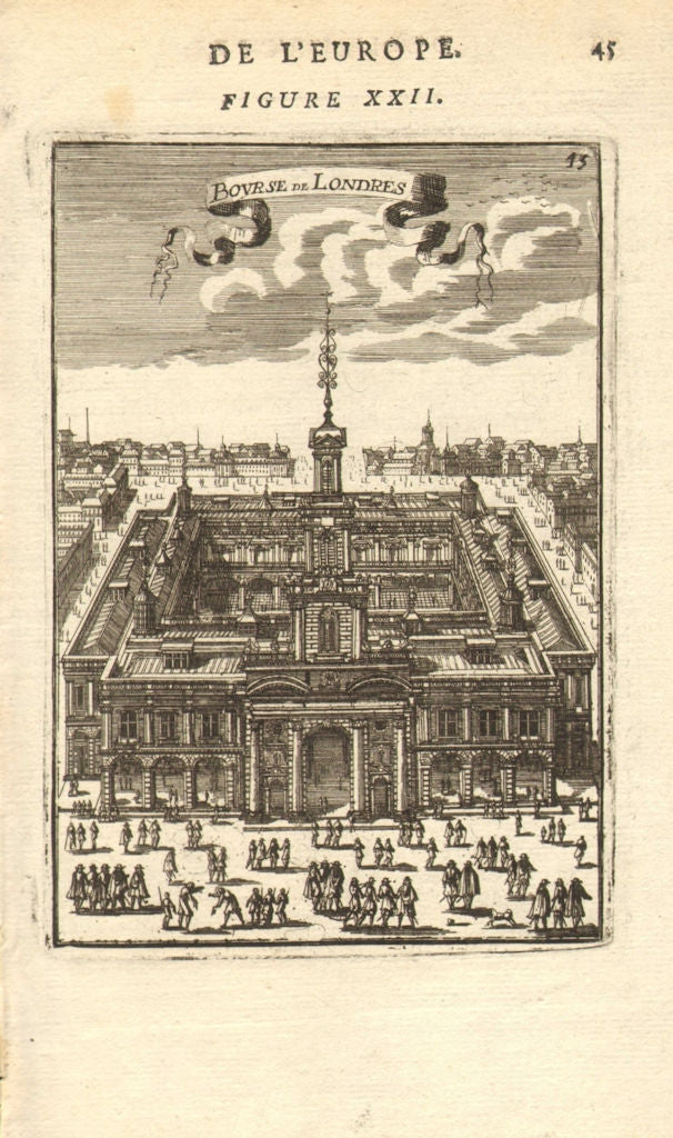 LONDON STOCK EXCHANGE. Jarman's Royal Exchange 'Bourse de Londres'. MALLET 1683